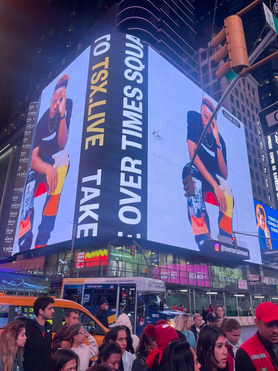 Maccasio Featured At New York Times Square