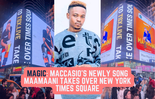 Maccasio Featured At New York Times Square